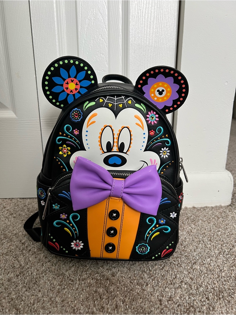 Loungefly Mickey Sugarskull Mini Backpack